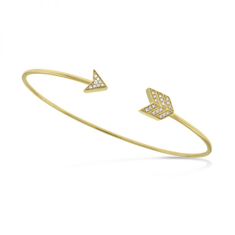 Diamond Arrow Bangle Bracelet