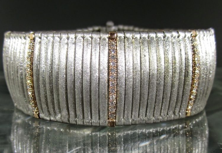 Diamond Satin Cuff Bracelet