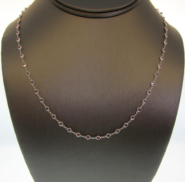 Pink Sapphires by the Yard Necklace