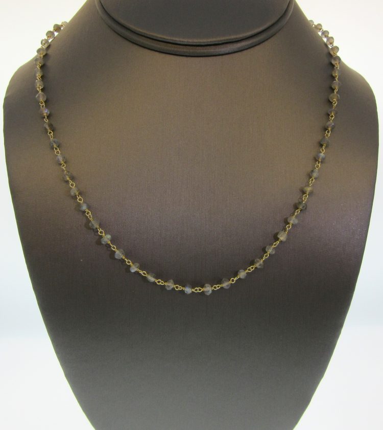 Rough Cut Labradorite by the Yard Necklace