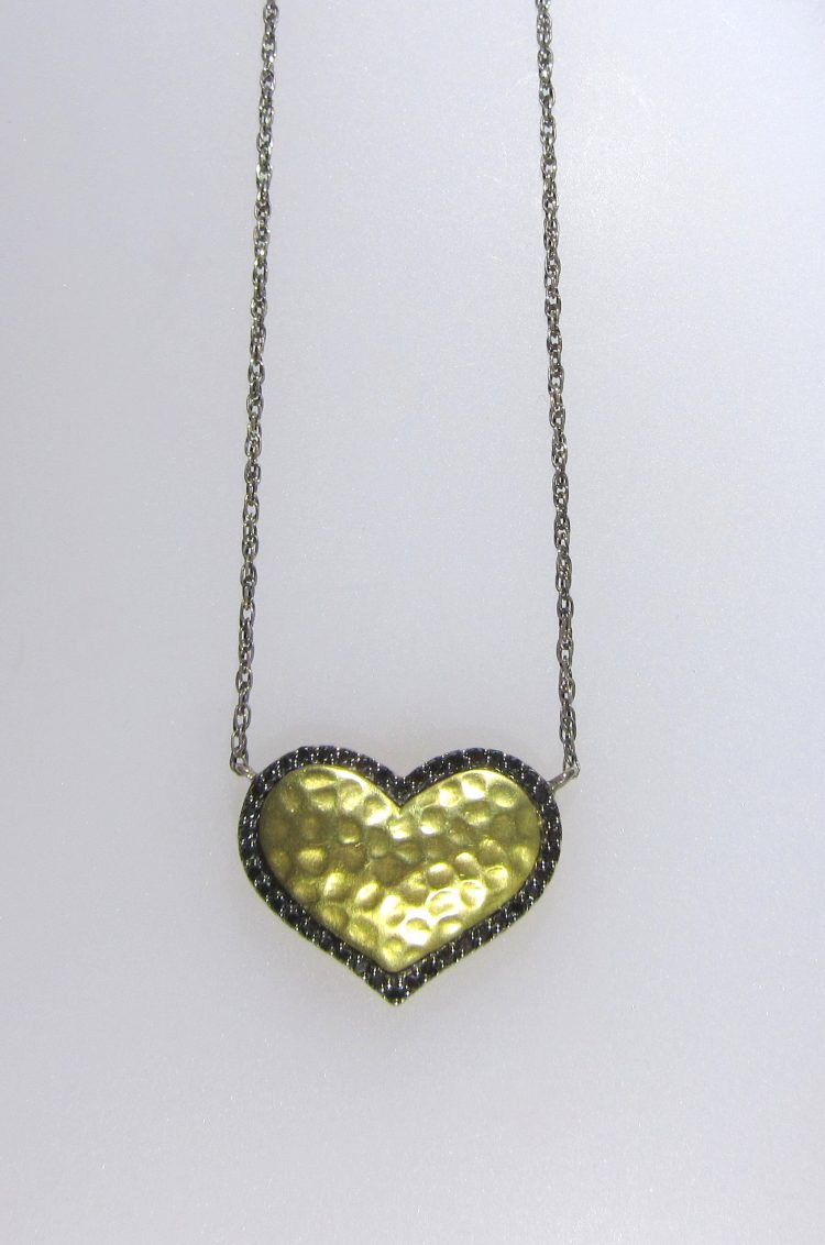 Hammered Heart Pendant