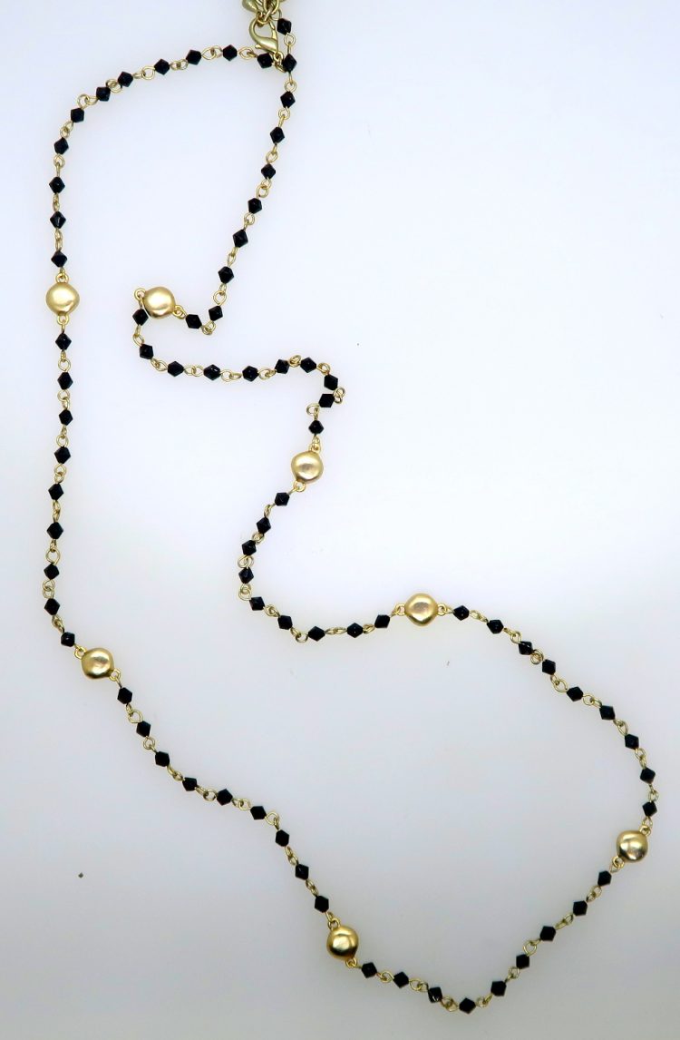 Black Bead Fashion Necklacee